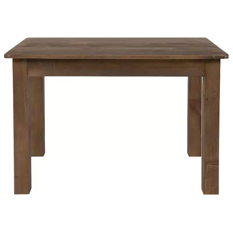 Flash Furniture Tavolo da Pranzo Rettangolare Rustico in Pino Massiccio 46 x 30