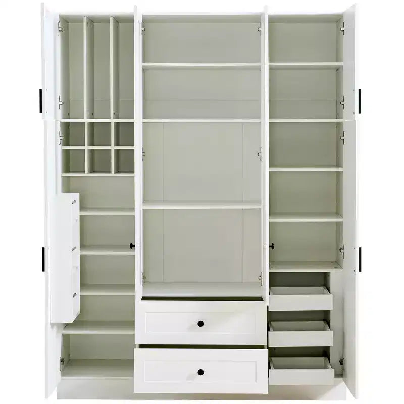 Dispensa da Cucina Autoportante Whisen 71''H, Grande Armadio Contenitore per Sala da Pranzo con 6 Ante, Ripiani Regolabili