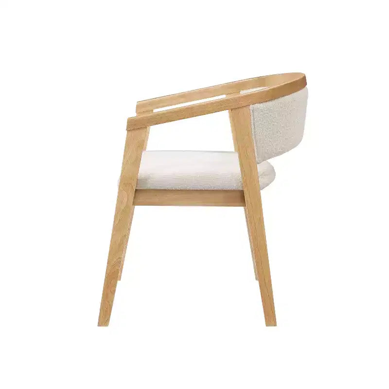 Christopher Knight Home Simon Set da pranzo 5 pezzi in legno di gomma stile Mid-Century moderno con sedie imbottite in bouclé