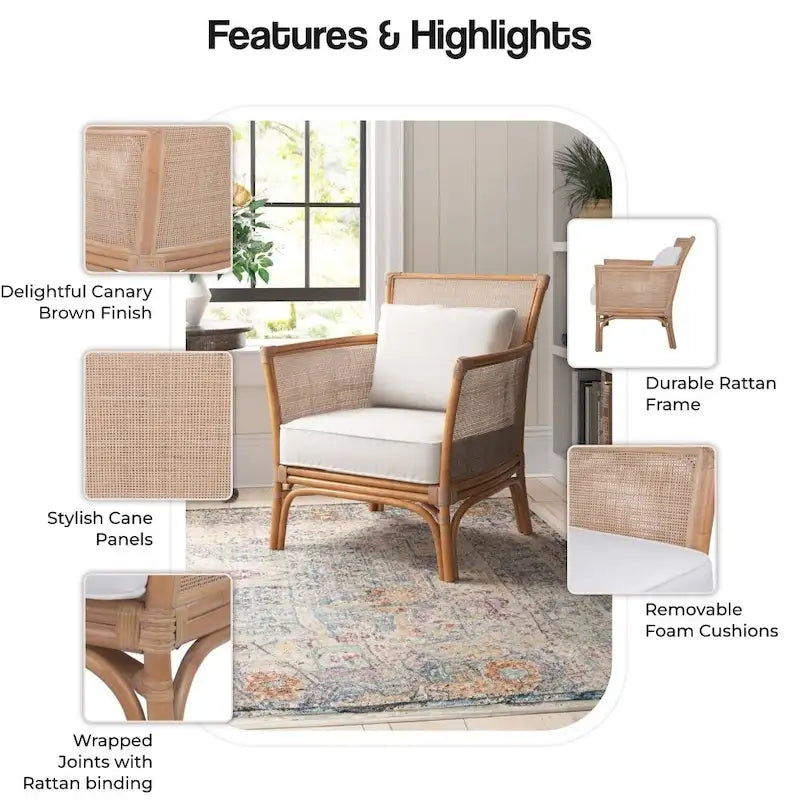 Poltrona accent Rattan Tatum