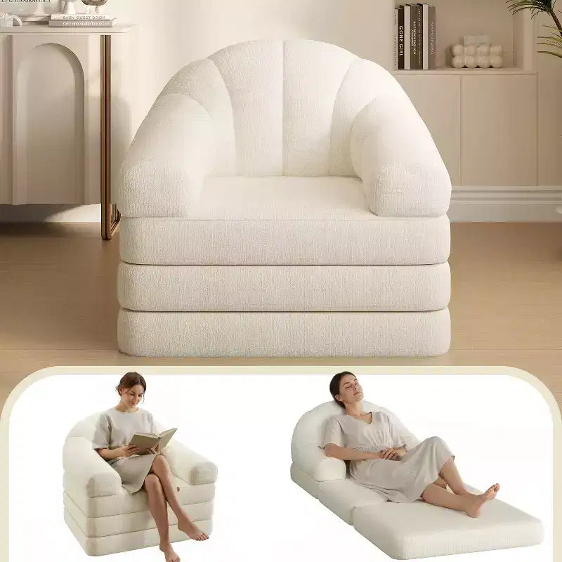 Yaheetech Divano Letto Pieghevole 2-in-1 Poltrona Letto Pieghevole per Soggiorno, Camera da Letto