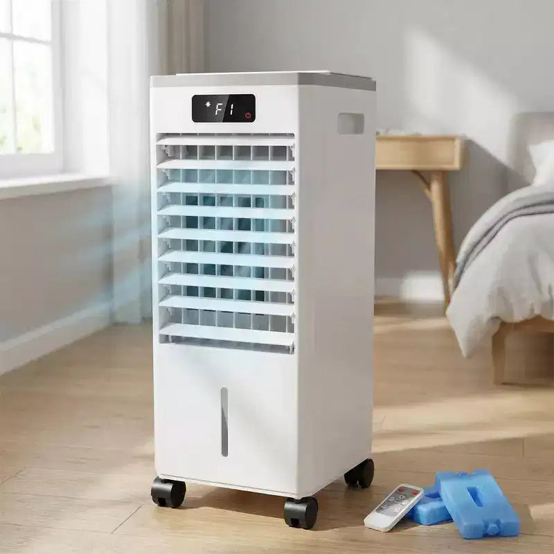 Raffrescatore Evaporativo Portatile da 7 litri con Telecomando, 3 Velocità, Timer e Ventilatore Oscillante per Casa e Ufficio