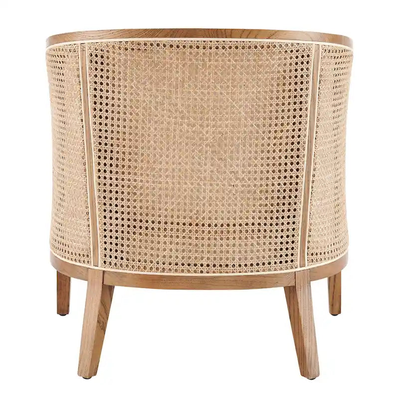 Poltrona d'Appoggio in Lino Tillman con Rattan