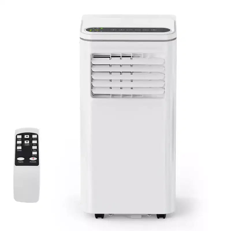 Condizionatore portatile da 10000 BTU, climatizzatore domestico con telecomando per ambienti fino a 42 mq, funzioni 3-in-1/timer 24 ore/ruote piroettanti