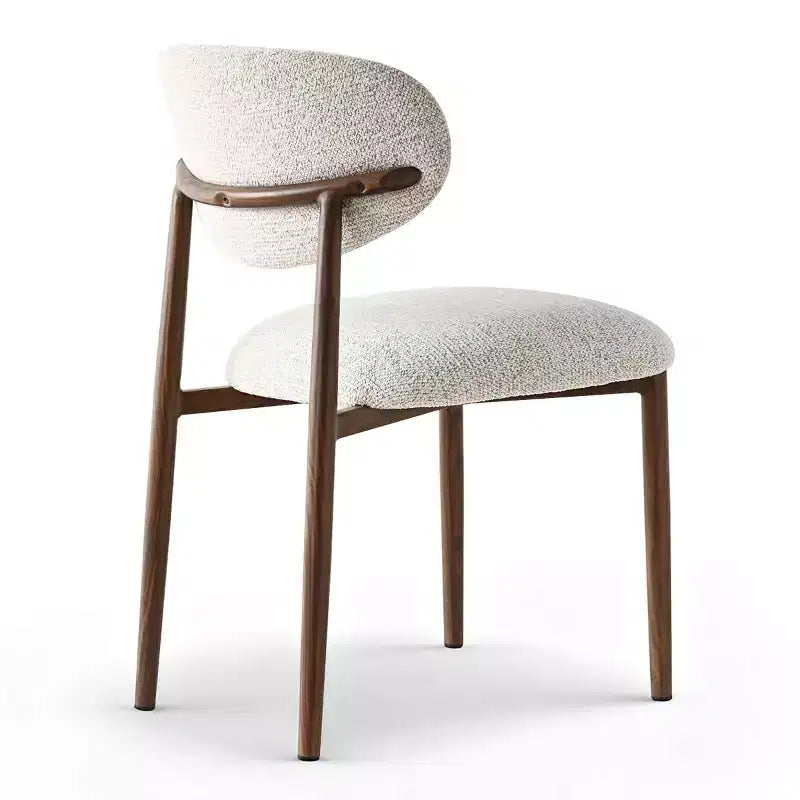 Set di 4 sedie da pranzo moderne imbottite con schienale curvo, sedie laterali senza braccioli con struttura in ferro per sala da pranzo, cucina-Panipeachy