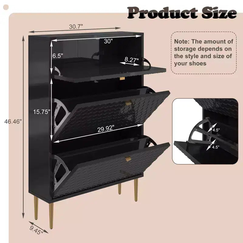 CLIHOME Scarpiera da Ingresso con 24 Paia, Organizzatore per Scarpe con Cassetti a Ribalta, Scaffale Armadio Porta Scarpe
