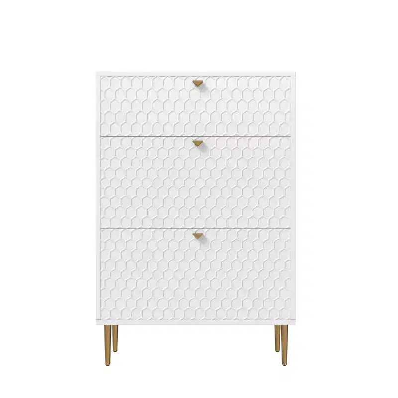 CLIHOME Meuble à chaussures d'entrée 24 paires, avec tiroirs basculants, étagère de rangement