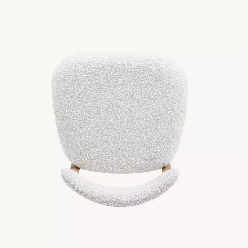Sgabelli da Bar Senza Braccioli in Bouclé, Set da 4, con Gambe in Metallo Effetto Legno per Cucina, Soggiorno, Ristorante, Caffè - Morden Fort