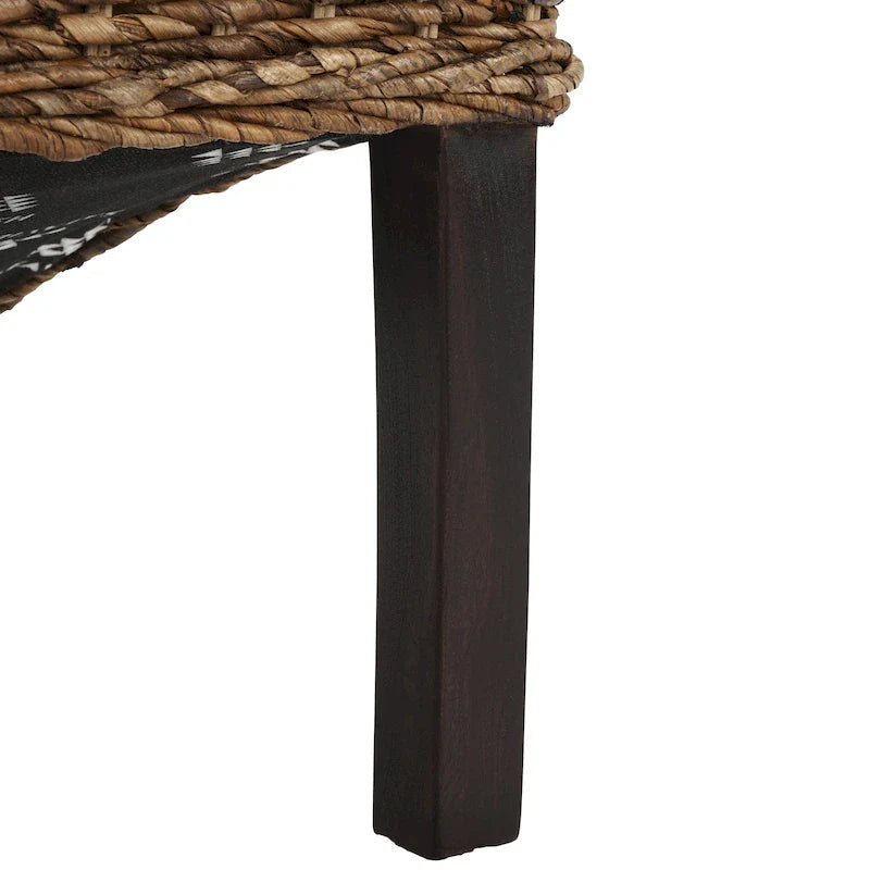 Set di 2 sedie da pranzo in vimini naturale 48L x 56P x 104A cm, stile Boho Coastal