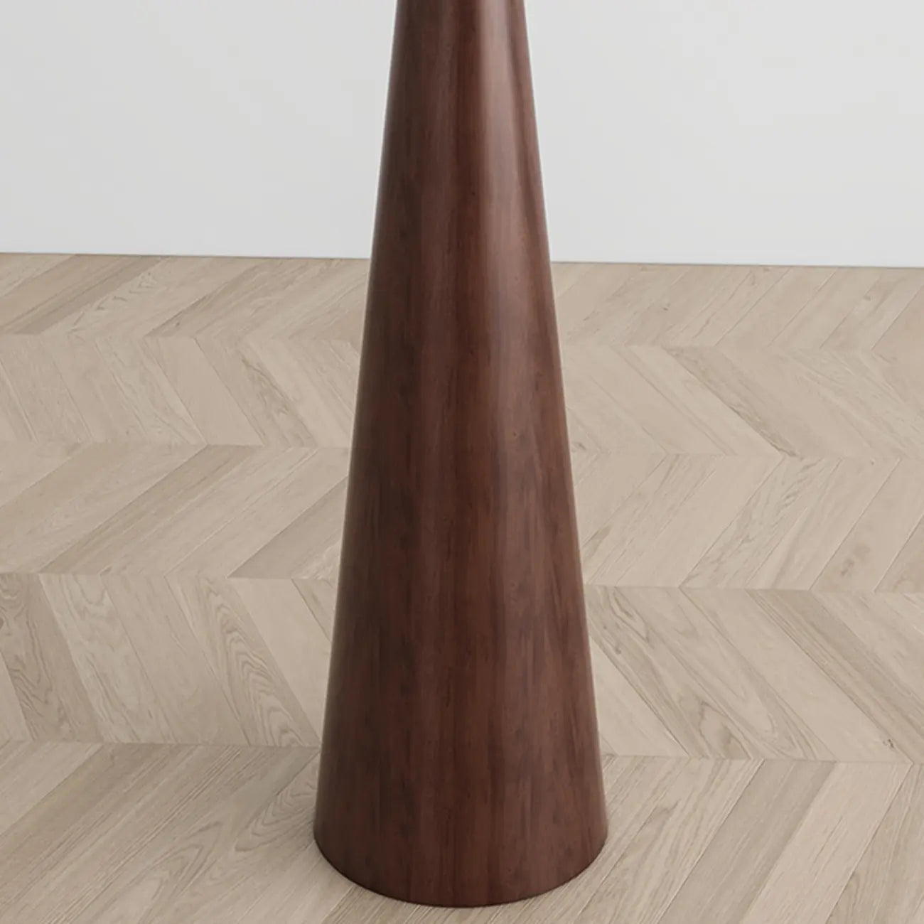 Lampadaire conique contemporain en métal avec abat-jour en tissu