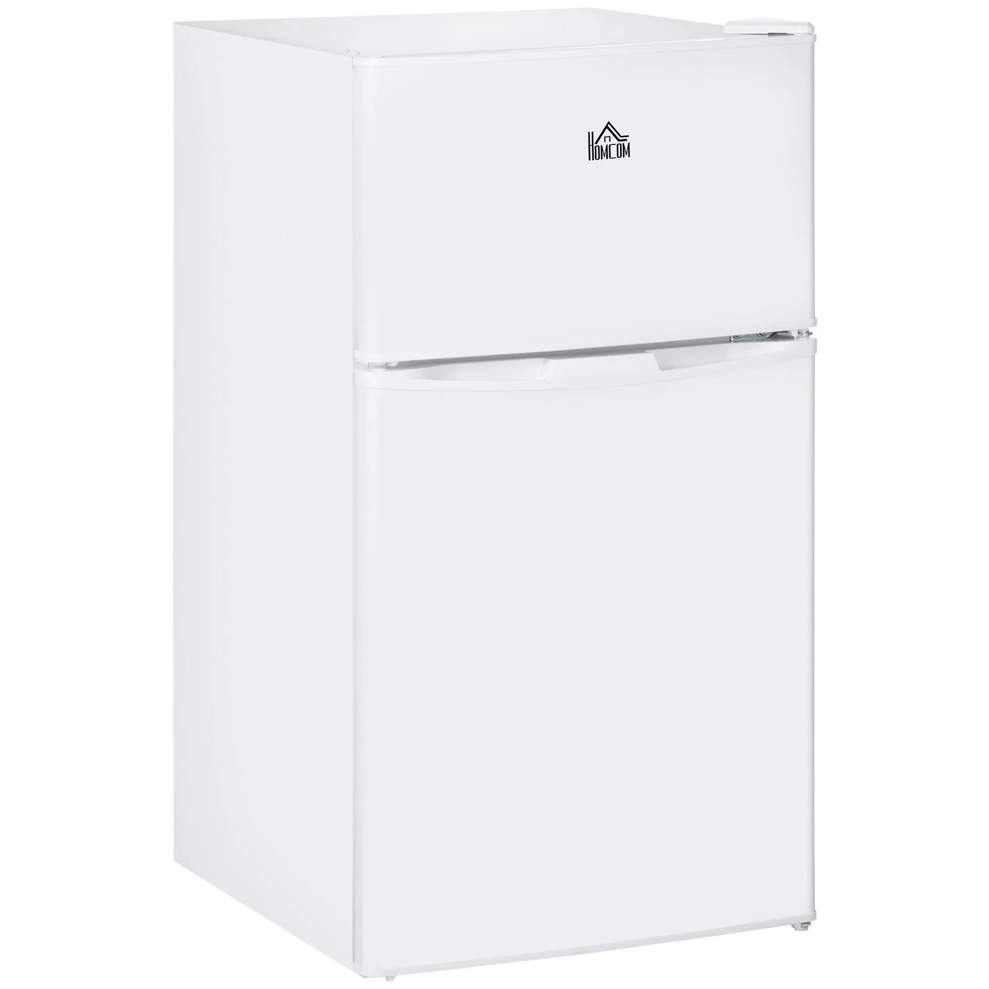 HOMCOM Mini Frigorifero a Doppia Porta con Congelatore, Frigo Compatto da 90 litri con Ripiano Regolabile, Termostato Regolabile