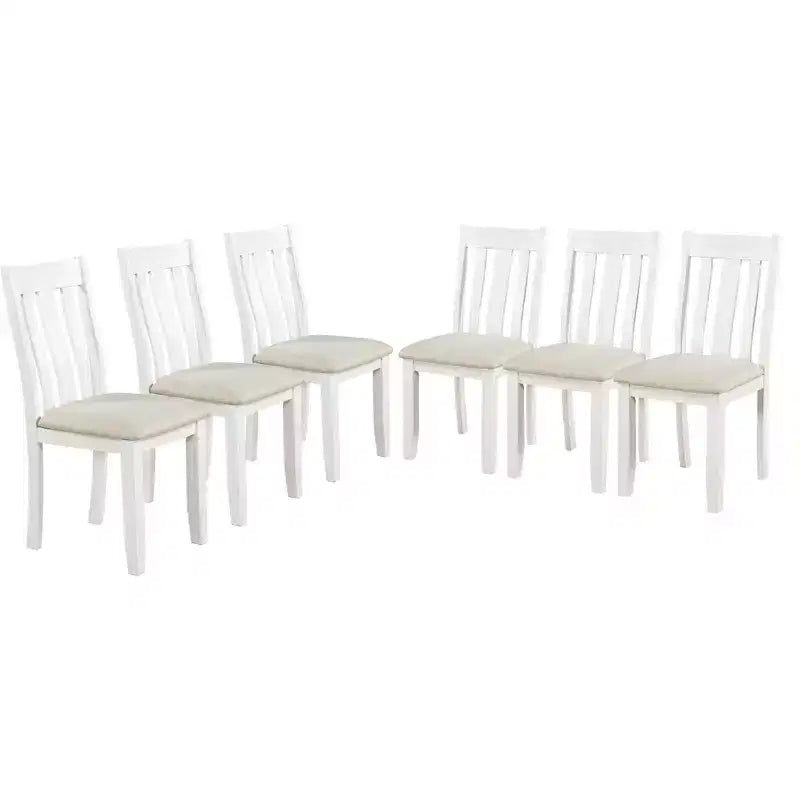 Set tavolo da pranzo allungabile da cascina per 6, tavolo rettangolare e 6 sedie imbottite