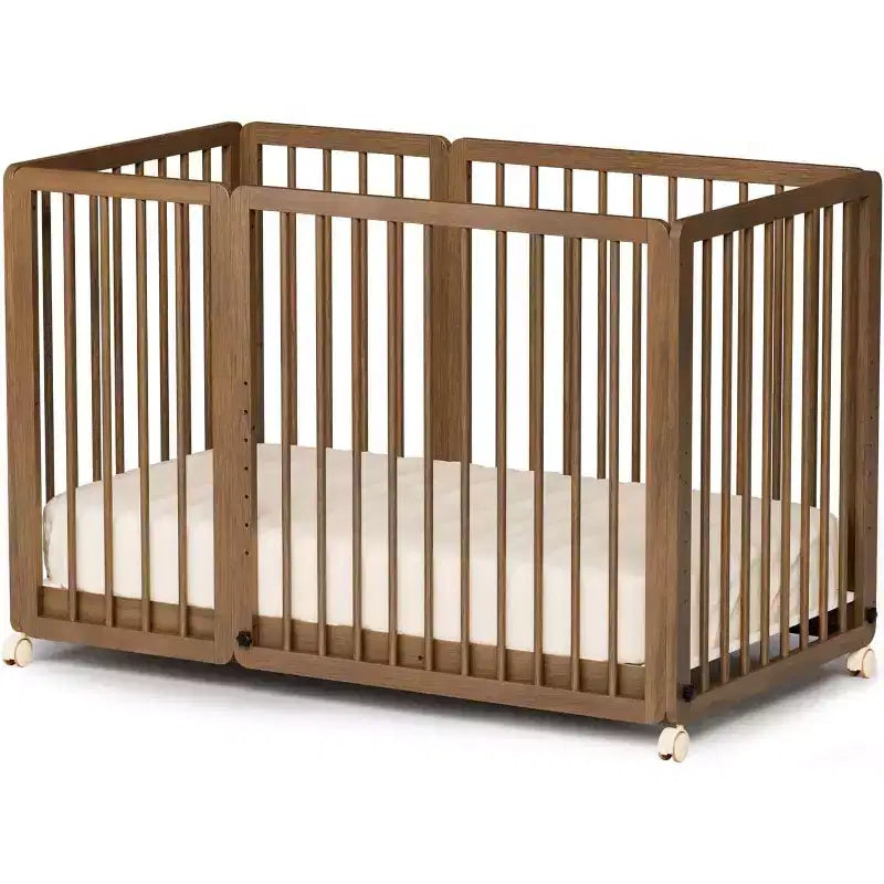 Culla convertibile JOYMOR 8 in 1, include 2 materassi, si trasforma in culla, culla media, culla a grandezza naturale, lettino da giorno, lettino per bambini e box.