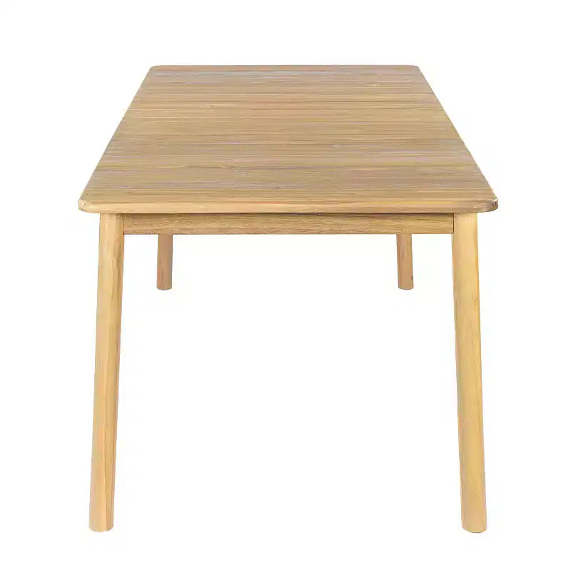 Christopher Knight Home Irene Set da pranzo da esterno rustico a 9 pezzi in legno di acacia con sedie con schienale curvo e cuscini