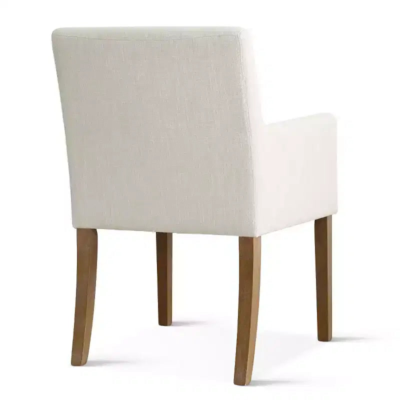 Set di 6 sedie da pranzo imbottite con braccioli, poltrone moderne in lino con gambe in legno, sedie occasionali per sala da pranzo, soggiorno - Panipeachy