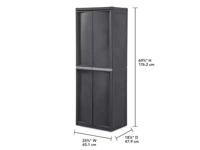 Sterilite Set da 2 organizer a 4 ripiani regolabili per garage, grigio