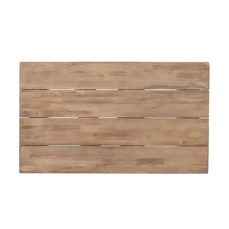 Set Mobili da Patio in Legno di Acacia, Set Conversazione per Esterni con Tavolino da Caffè e Morbidi Cuscini per Giardino, Portico e Balcone, Beige - Merax