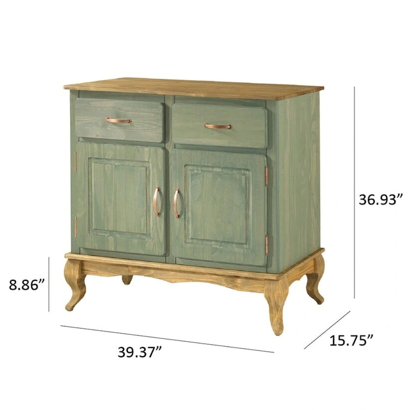 Credenza in legno verde