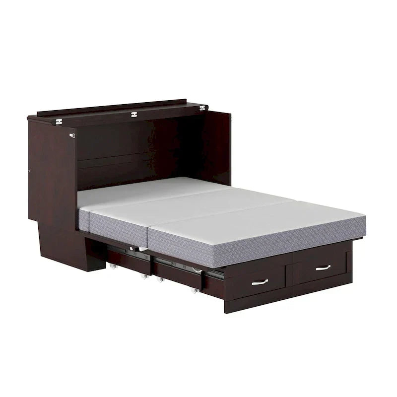 Mobile letto a scomparsa Monroe con materasso in memory foam da 6 pollici