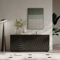 59 Modern Spiral Madia Buffet, Mobile Contenitore a Basso Profilo da Ingresso con Ante a Ondulazione 3D