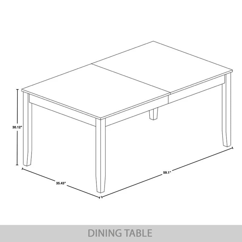 Set da pranzo classico in legno a 7 pezzi CraftPorch