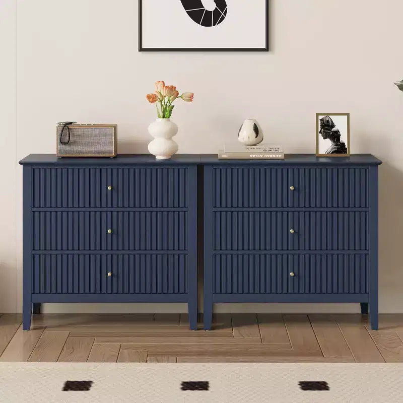 Cassettiera Heynemo a 3 Cassetti, Comodino in Legno Verniciato Alto 76 cm con Contenitore, Ampio Cassettone Moderno con Guide a Sfera