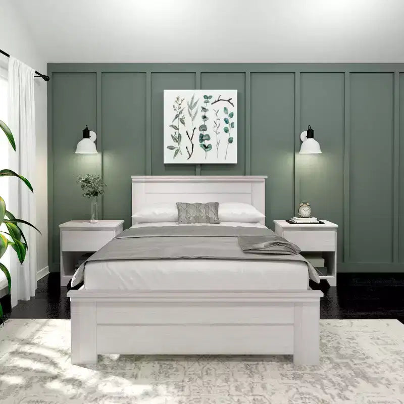 Telaio letto matrimoniale Plank+Beam Farmhouse con testiera, letto a piattaforma in legno massello