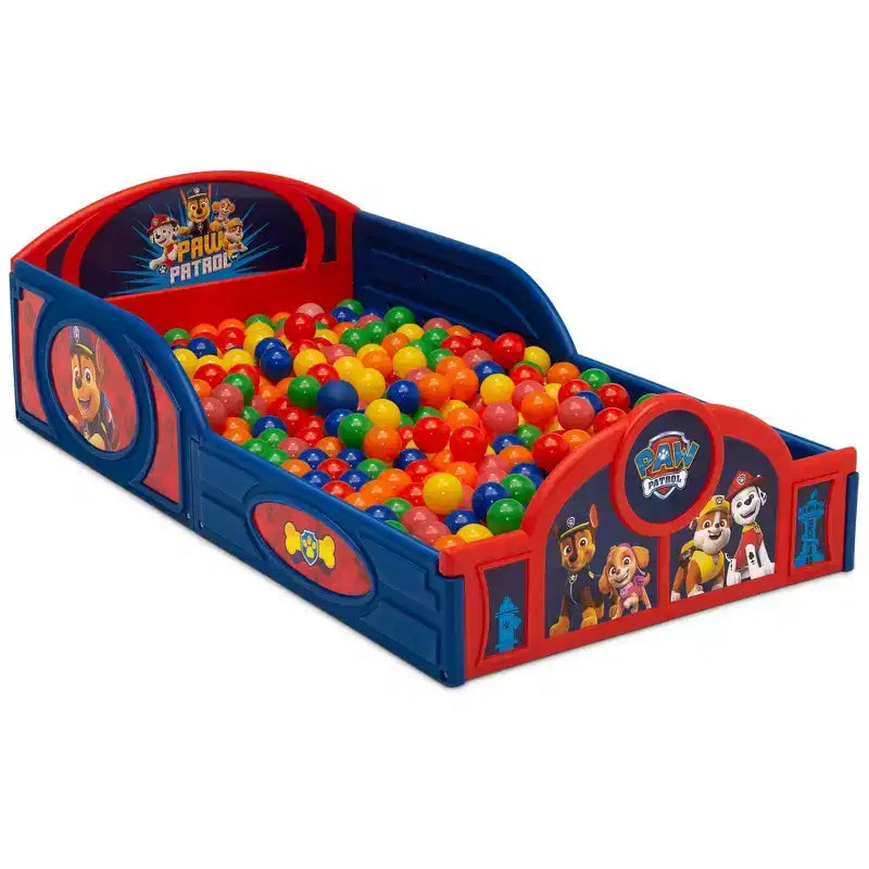 Lettino in plastica per bambini Delta Children Sleep and Play con sponde protettive incorporate - PAW Patrol