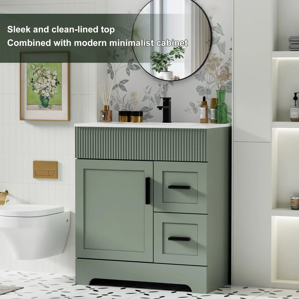 Mobile bagno 30/36/48 Wavy Line con lavabo e rubinetto