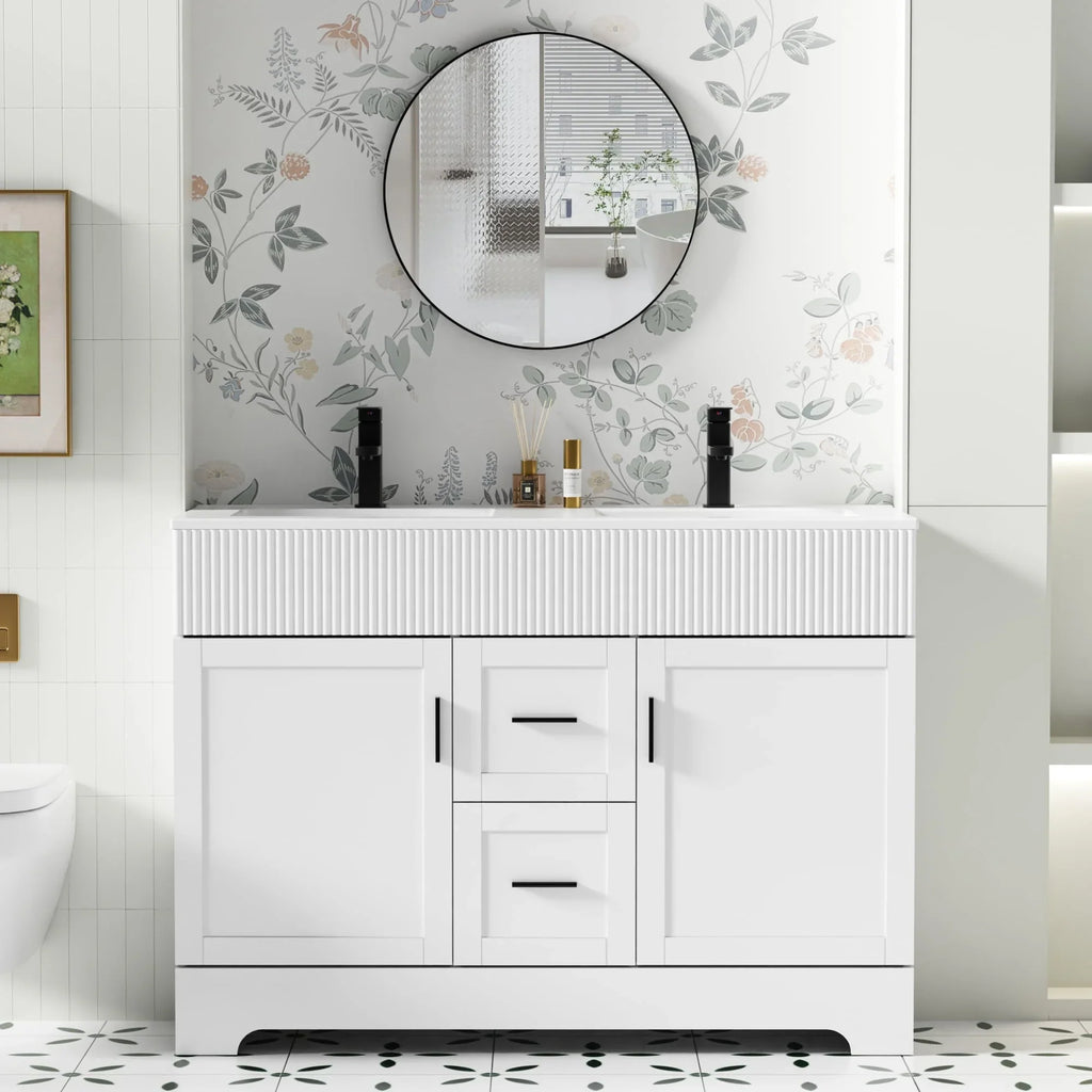 Mobile bagno 30/36/48 Wavy Line con lavabo e rubinetto