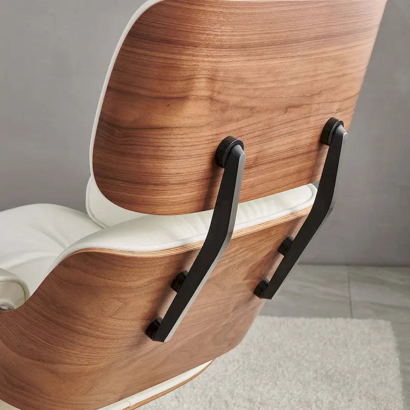 Poltrona reclinabile Mid-Century Modern in pelle