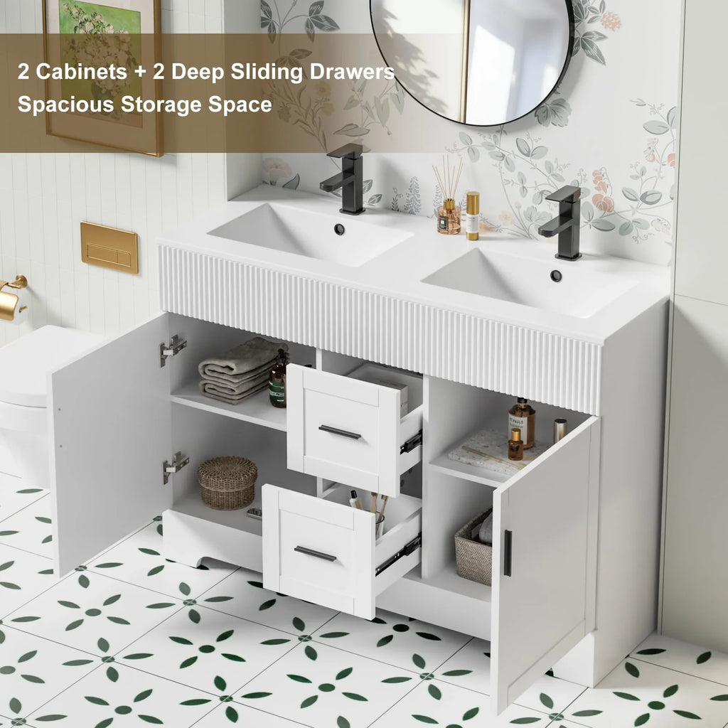 Mobile bagno 30/36/48 Wavy Line con lavabo e rubinetto