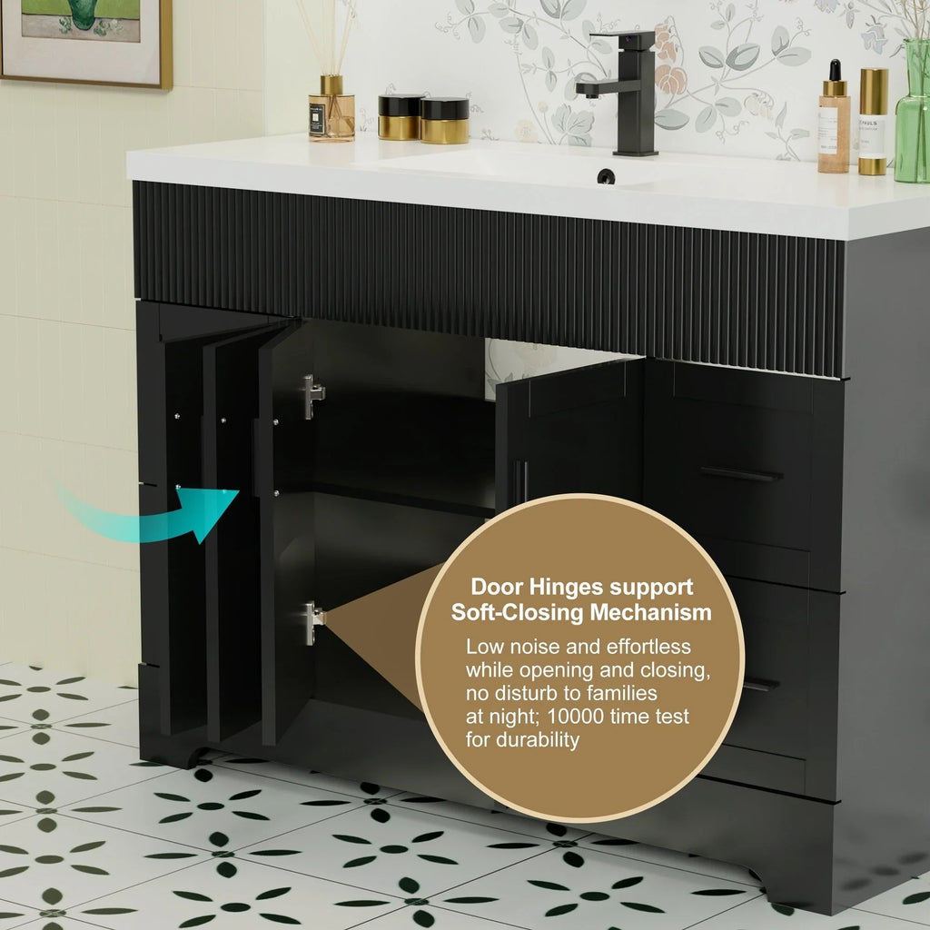 Mobile bagno 30/36/48 Wavy Line con lavabo e rubinetto
