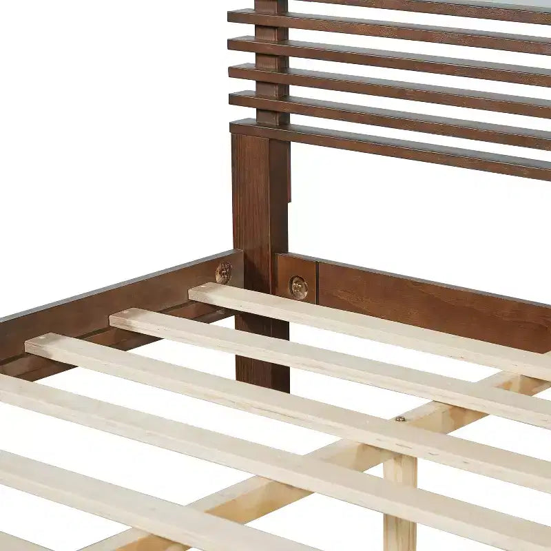 Christopher Knight Home Eunji - Struttura letto moderna in legno di pino con testiera a doghe orizzontali