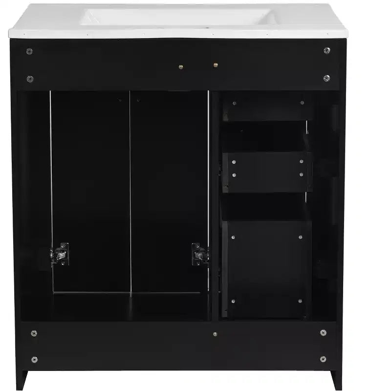 Mobile bagno 30 pollici con lavabo singolo, armadietto e 3 cassetti – Nero / Blu / Verde / Indaco / Bianco