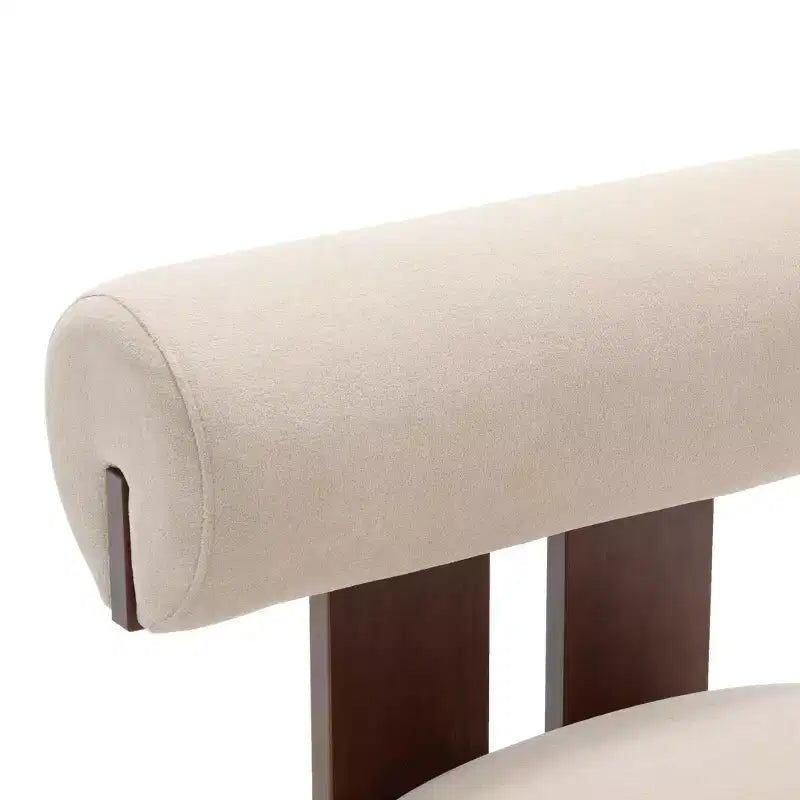 Christopher Knight Home Chariya Poltrona Accent Moderna in Velluto con Struttura in Legno di Gomma e Schienale Cilindrico