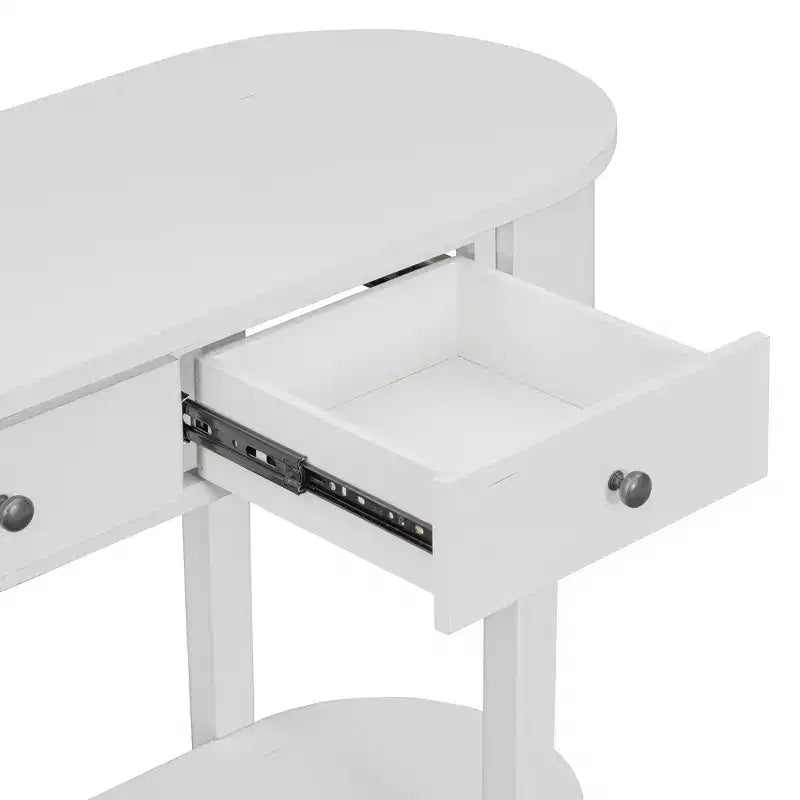 Tavolo Consolle Rustico Whisen Tavolo da Ingresso Tavolo Laterale con Frontale del Cassetto Scanalato