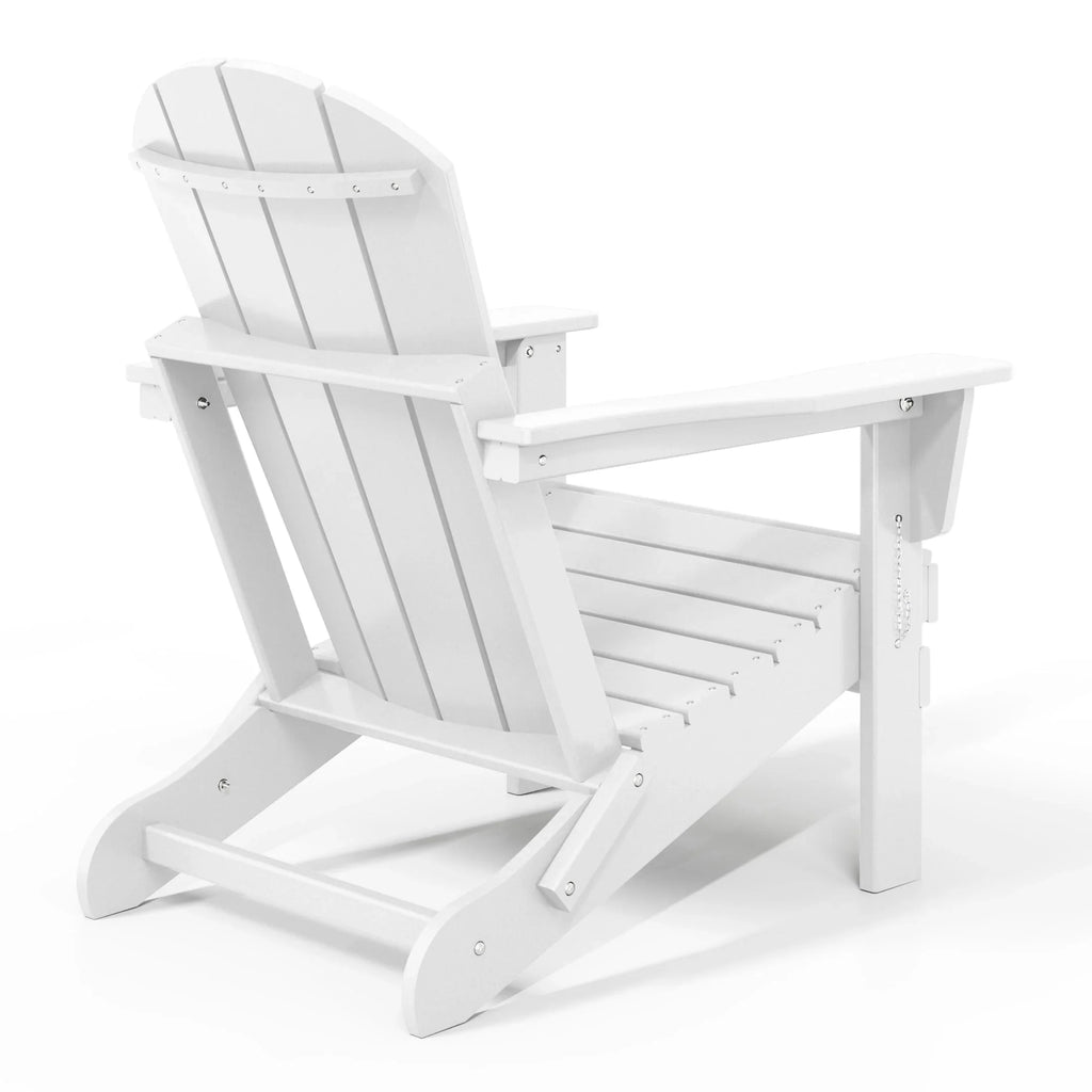 Polytrends Laguna Sedia Adirondack Pieghevole da Esterno per Patio Resistente allo Sbiadimento e alle Intemperie