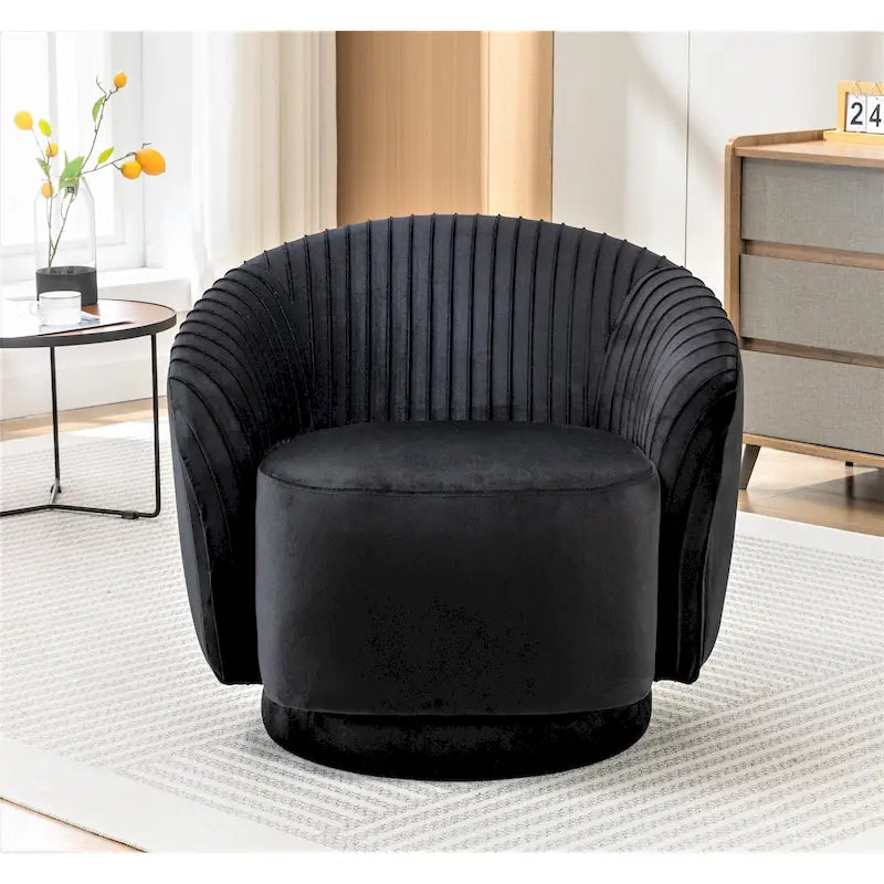 Poltroncina girevole Milvo Small in velluto