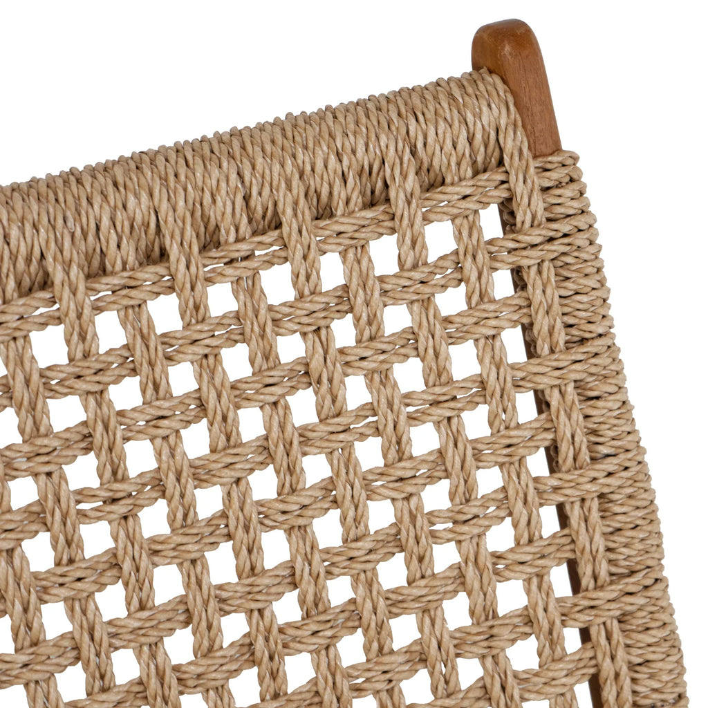 Sedia Sdraio Rustica in Teak con Intreccio - Esterno