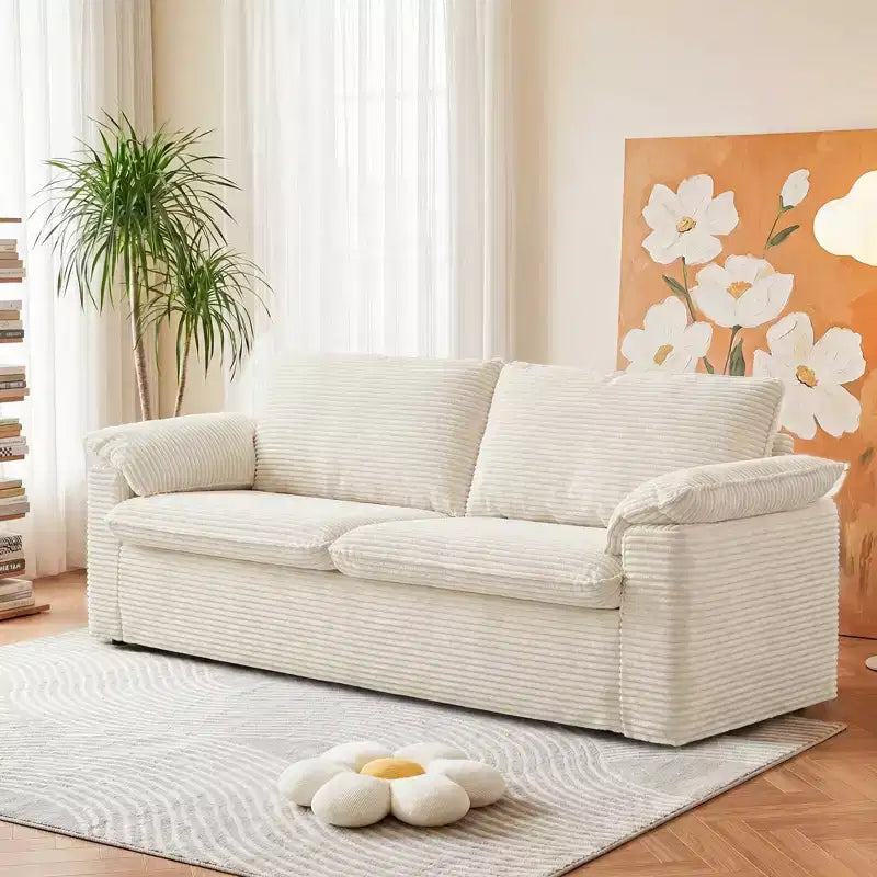 Dyonery 86 Cloud Loveseat Sofa, seduta profonda e ampi braccioli con cuscini, telaio robusto, design ergonomico e traspirante