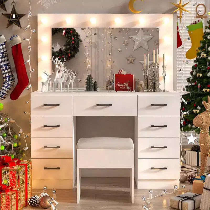 Ensemble de coiffeuse blanche