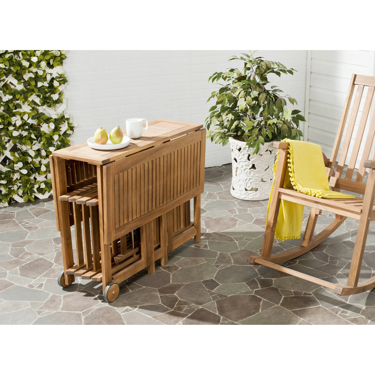 SAFAVIEH Brandy Set da pranzo da esterno 5 pezzi - 43Wx35Dx29H