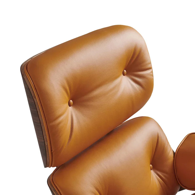 Poltrona reclinabile Mid-Century Modern in pelle