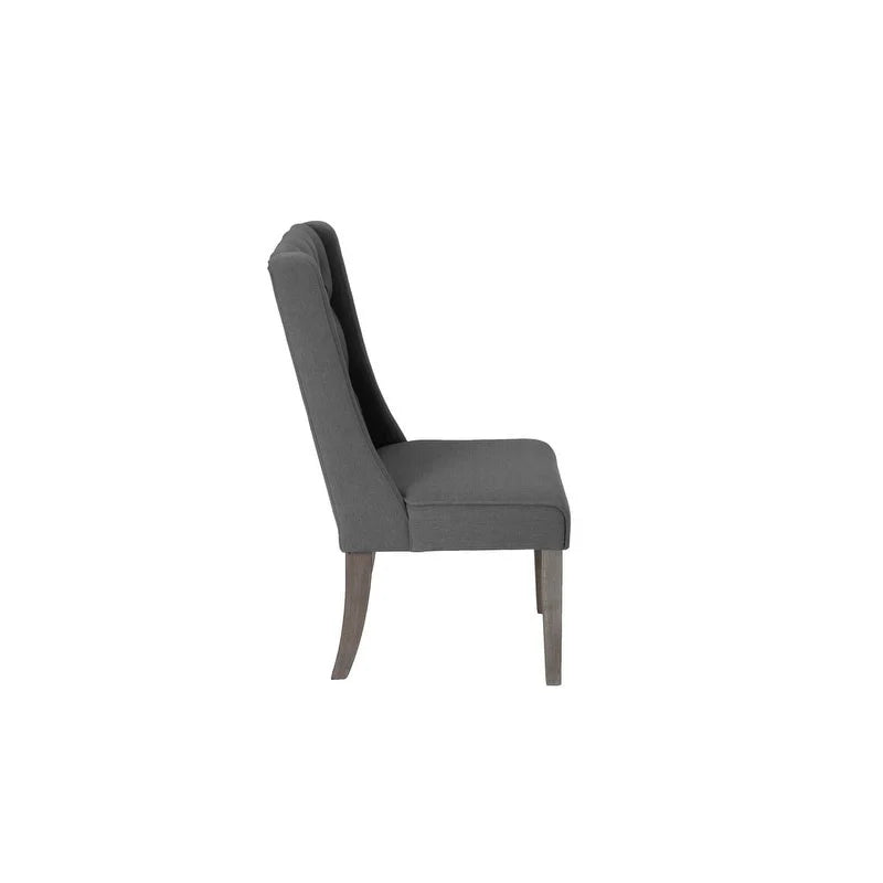 Set da pranzo allungabile Best Quality Furniture da 9 pezzi, in stile rustico grigio