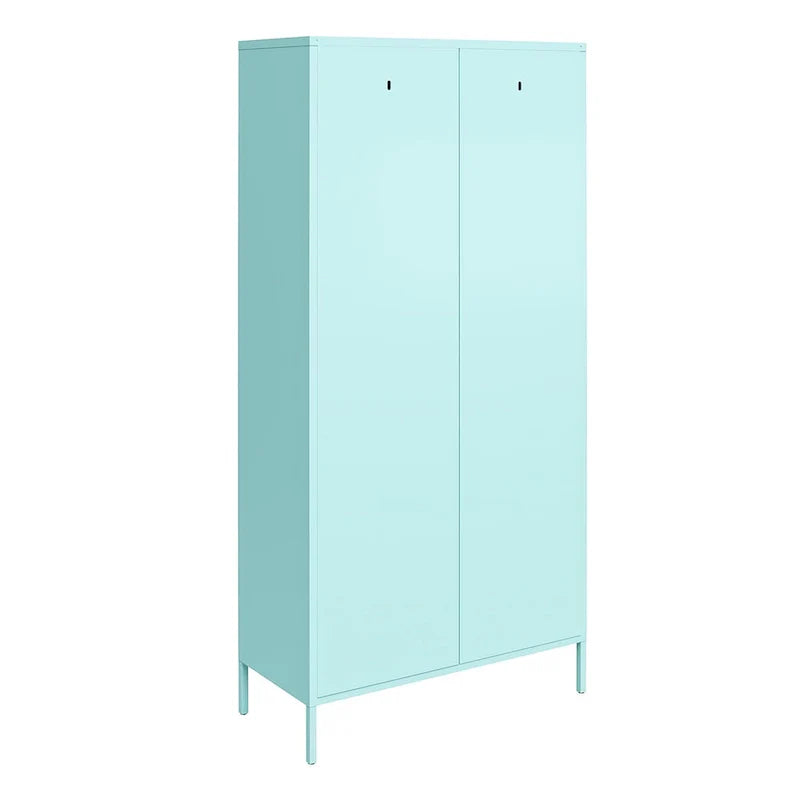 Armadietto/Mobiletto metallico alto a 2 ante, arancione/rosa, a 1 posto