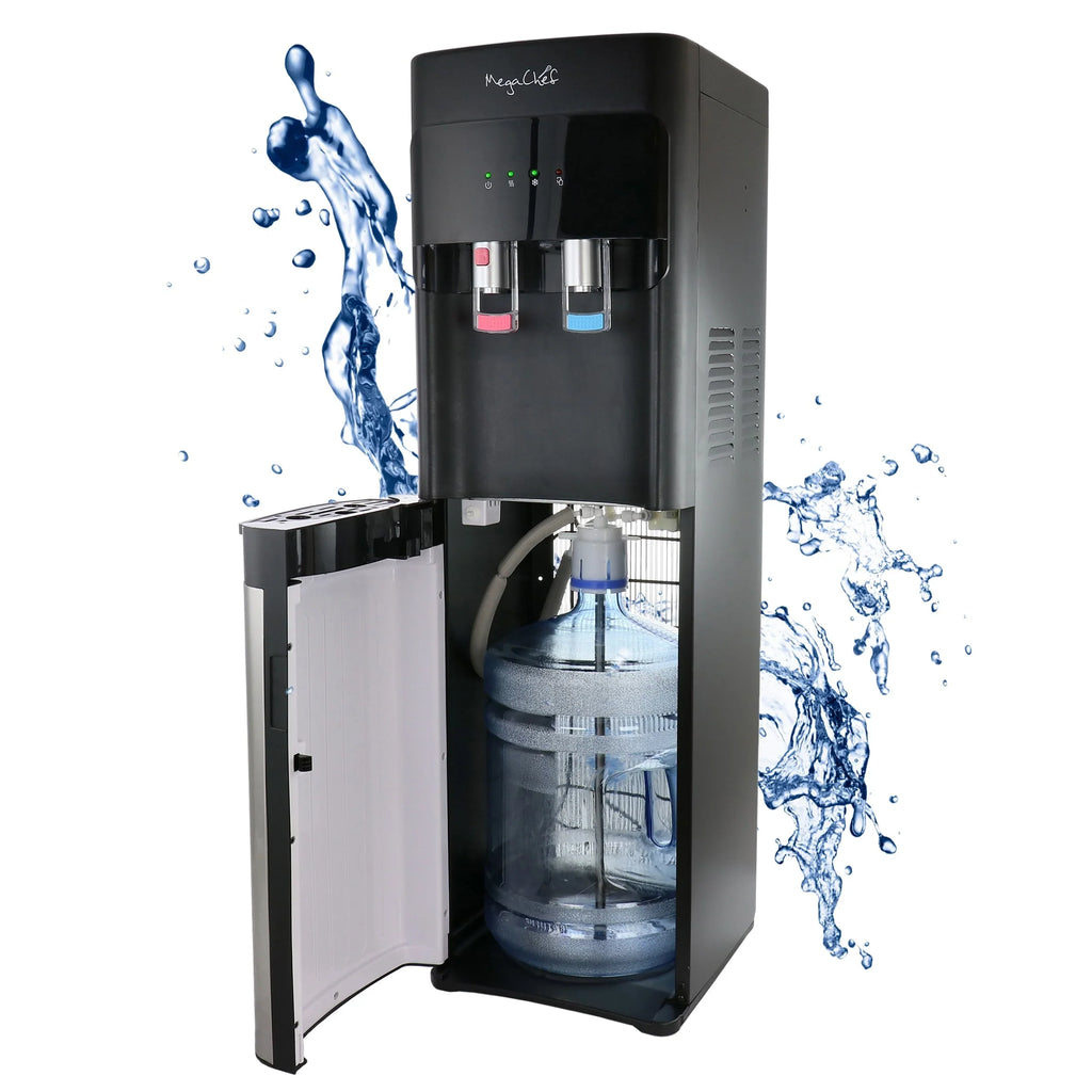 Distributore d'acqua calda e fredda con carico inferiore MegaChef - 12x13.6x41