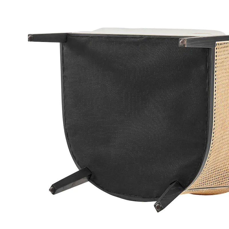 Poltrona d'Appoggio in Lino Tillman con Rattan