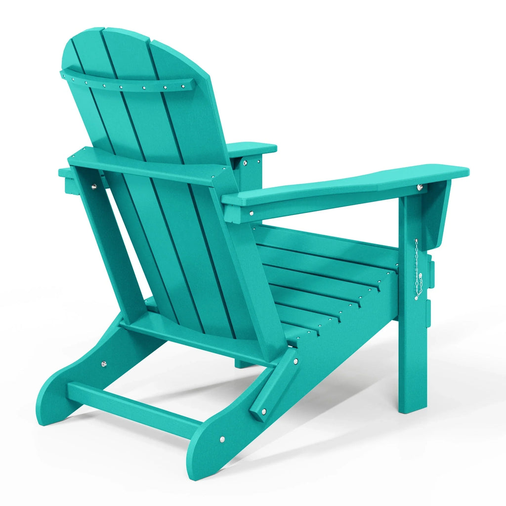 Polytrends Laguna Sedia Adirondack Pieghevole da Esterno per Patio Resistente allo Sbiadimento e alle Intemperie