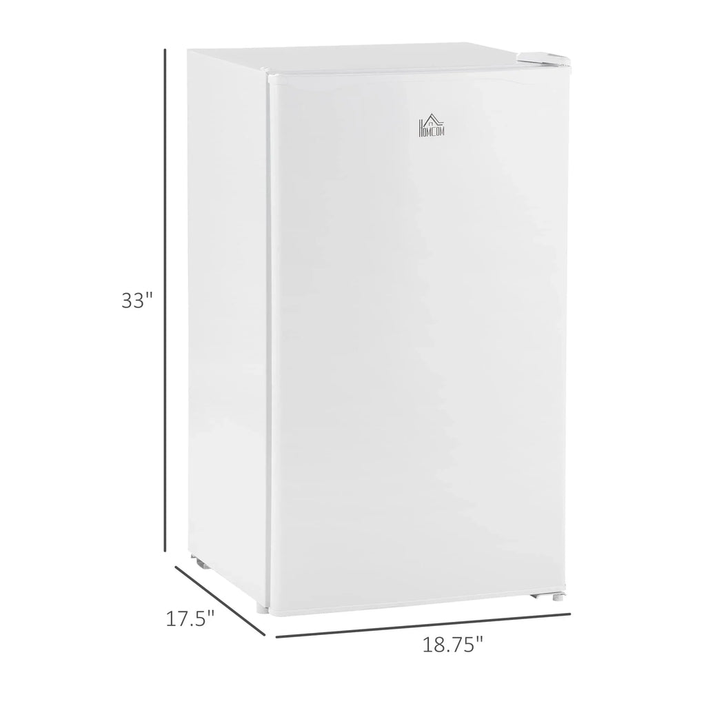 HOMCOM Mini Frigorifero con Congelatore da 90 Litri, Frigo Compatto a Porta Singola con Termostato Regolabile per Camera da Letto